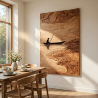 Lone Angler Wall Art for a Quiet Reading Corner, view 10 — view 10