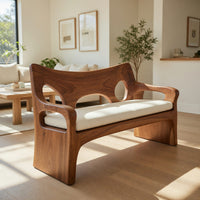 Solid Wood Sofa With Sculptural Frame Home, view 10