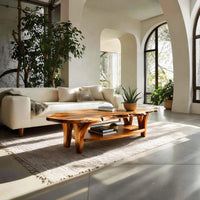 Oval Top, Branch-Form Legs, Coffee Table in Solid Wood, view 10