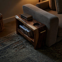 Solid Wood Sofa Arm Table Mid Century Side Living Room, view 10