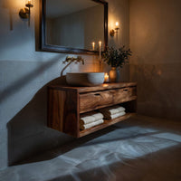 Solid Wood Bathroom Vanity Handcrafted Cabinet, view 10