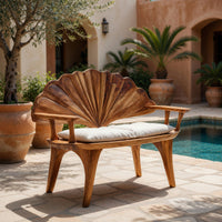 Solid Wood Outdoor Garden Bench Rustic Solid Entryway Hallway, II, view 10