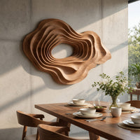 Wood Grain Turned Into Ripples, an Organic Wall Sculpture, view 10 — view 10