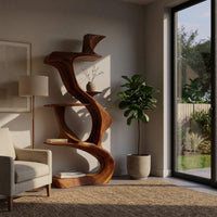 Riverform Bookshelf, Hand-Shaped from Solid Walnut, view 10