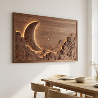 Backlit Moon and Cloud Wall Art, Framed and Made to Order, view 10 — view 10