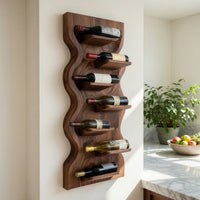 Solid Wood Wine Rack Dining Room Wall Storage, view 10