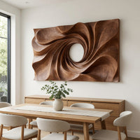 Petalfall Wood Wall Sculpture in Swirled Walnut, view 10 — view 10