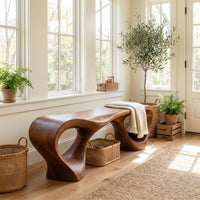 Modern Looped Frame Bench For Hallway Interior Space, view 10