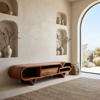 A Ribbon That Stopped Moving: Sculptural TV Console, view 10