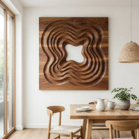 Inward Current, a Carved Walnut Wall Sculpture, view 10 — view 10