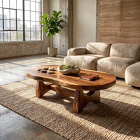 Organic Oval Coffee Table For Loft Living, view 10