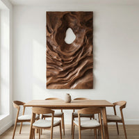 Old Root Burl Walnut Wall Panel with an Open Knot, view 10 — view 10