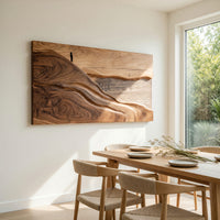 Chisel-Cut Ridgeline Wall Relief, Walnut and Sapwood, view 10 — view 10