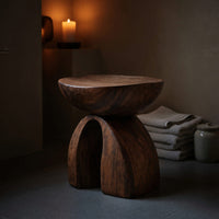 Solid Wood Teak Shower Bench Rustic Bathroom Seating, view 10