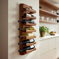Solid Wood Wine Rack Wall Minimal Home, view 10