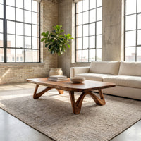 Minimalist Curved Coffee Table For Modern Home, view 10