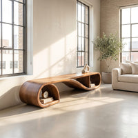 Scandinavian Sculptural Tv Console For Resort Interior Space, view 10