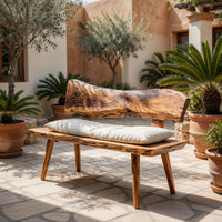 Solid Wood Outdoor Garden Bench Minimal Green, view 10