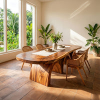 Scandinavian Live Edge Dining Table For Open Dining Area, view 10