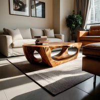 Carved Arch Coffee Table in One Continuous Slab Form, view 10