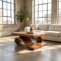 Organic Wood Coffee Table For Modern Lounge, view 10