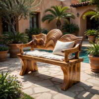 Solid Wood Outdoor Garden Bench Live Edge Entryway Interior Home, view 10