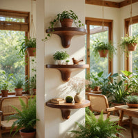 Solid Wood Mushroom Shelf Solid Living Room, II, view 10