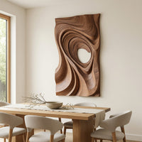 Sweeping Swirl Wall Art, Cut Through at the Center, view 10 — view 10