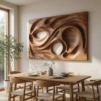 Looping Ovals and Pods in a Framed Wood Wall Relief, view 10 — view 10