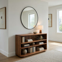 Rounded Corner Console Table in Solid Walnut, view 10