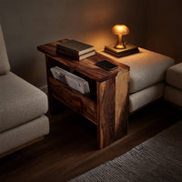 Solid Wood Sofa Arm Table Mid Century Solid Side Home, view 10