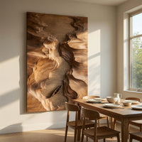 Hand-Carved Slot Canyon Wall Sculpture With a Lone Canoe, view 10 — view 10