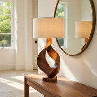 Rustic Sculptural Lamp Living Room Cabin Lodge Cozy Corner Space, view 10