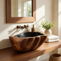 Solid Wood Sink Vanity Solid Clean Bathroom, view 10