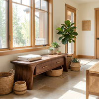 Minimalist Arched Base Bench For Foyer Interior Space, view 10