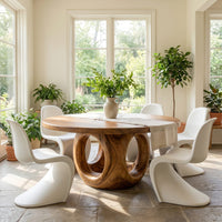 Coastal Round Kitchen Table For Outdoor Kitchen, view 10
