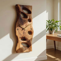 Solid Wood Clock Carved Wall Living Room, view 10
