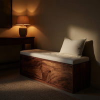 Solid Wood Entryway Storage Bench With Minimalist Design Home Interiors, view 10