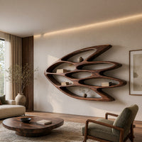 Leaf-Pod Bookshelf Carved with Nine Open Cells, view 10