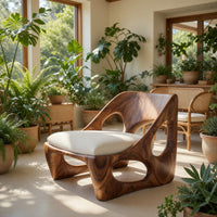 Solid Wood Chair Natural Accent Living Room, view 10