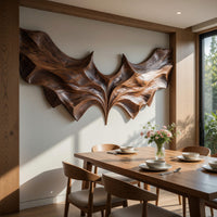 Bat With Open Wings, Carved Wood Wall Art, Made to Order, view 10 — view 10