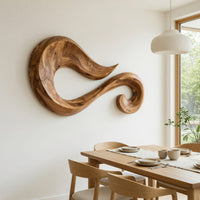 One Length of Walnut, Curled Into a Wall Sculpture, view 10 — view 10