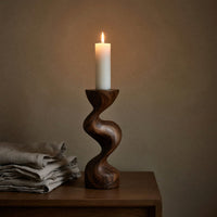 Solid Wood Candle Holder Mid Century Living Room Modern, view 10