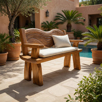 Solid Wood Outdoor Garden Bench Solid Entryway Minimalist Home, view 10