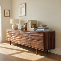 Solid Wood Sideboard Luxury Sculpted Living Room, view 10
