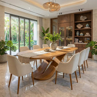 Oval Entertaining Table For Tropical Dining Room, view 10