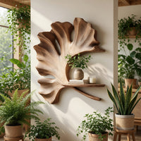 Solid Wood Wall Mounted Shelf Entryway Space Saving, view 10