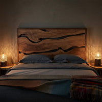 Solid Wood Headboard Live Edge With Natural Woodgrain, view 10