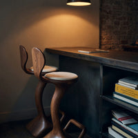 Solid Wood Bar Stool Sculptural Organic Kitchen Interiors, view 10