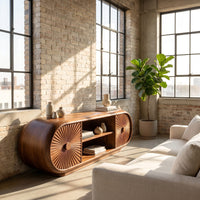 Scandinavian Organic Tv Cabinet For Coastal Interior Space, view 10
